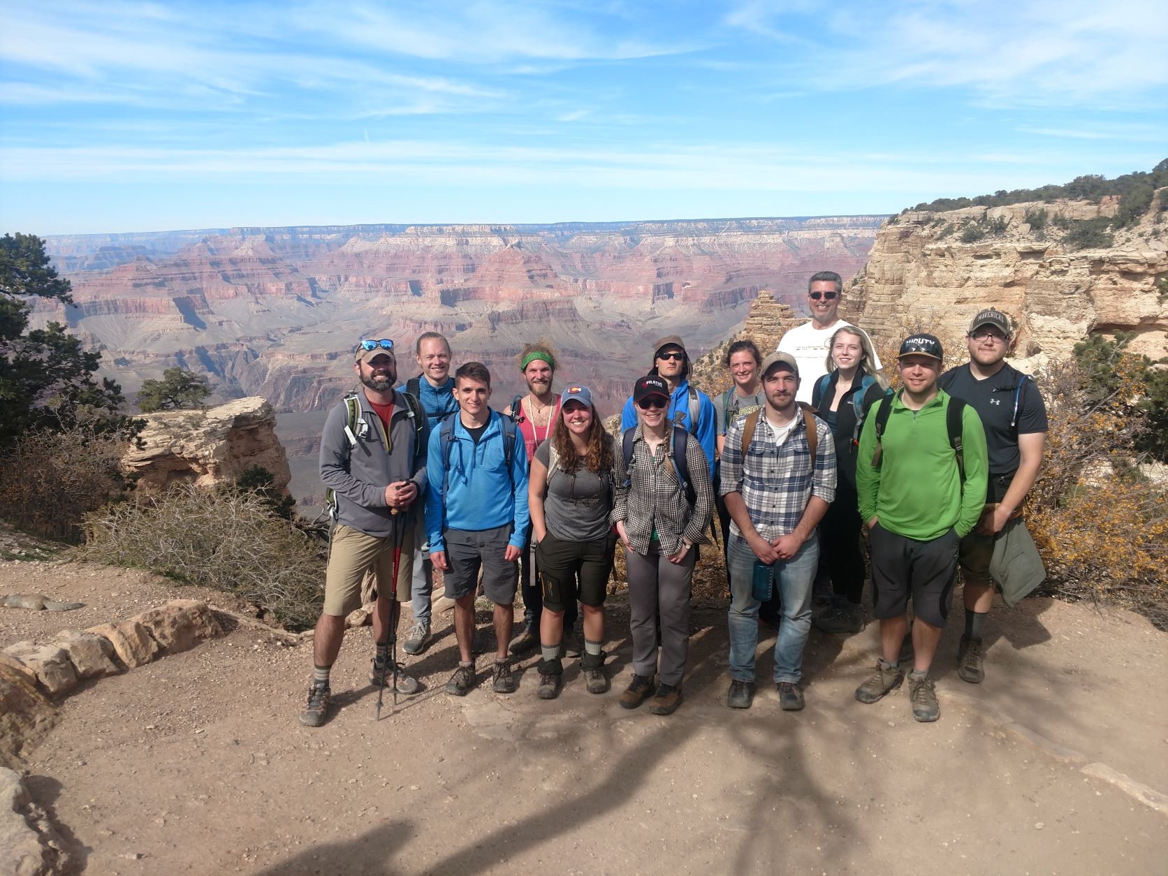Group members and friends at Grand Canyon